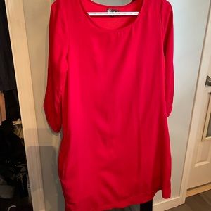 Red dress with pockets